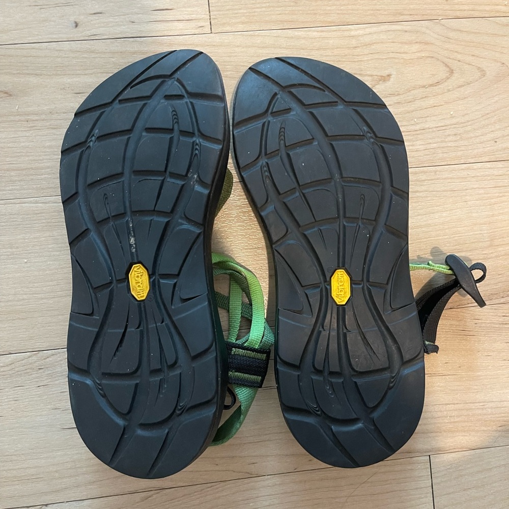 Green Two Strap Toe Loop Custom Chacos - image 4
